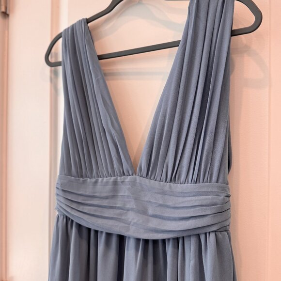 NWT Lulu's Light Blue V Heavenly Maxi Dress Retails $100 Size M - Picture 5 of 6